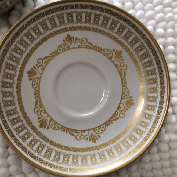 TeaVeda Diamond White Mother’s Day porcelain tea cup and saucer 6 oz. - Picture 2 of 6